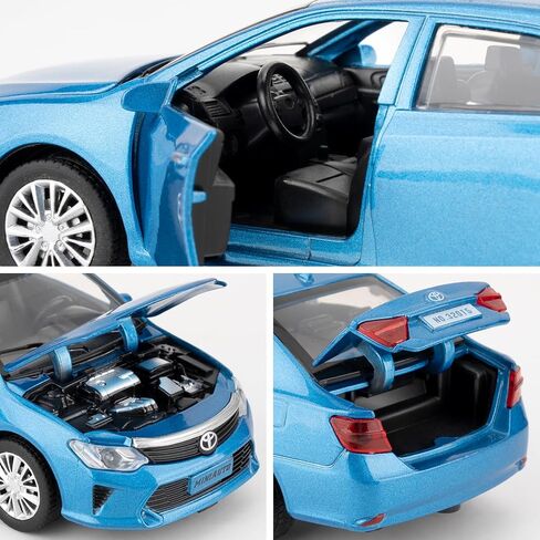 Toy Car Compatible for 1：32 Camry Model Car, Pull Back Diecast Collectible Car with Sounds＆Lights for Kids Boys Girls and Adults, Gift White in Saudi Arabia