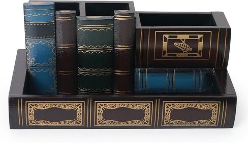 DreamsEden خمر حامل القلم مكتبة كتاب تصميم العلبة الخشبية حامل قلم رصاص الزخرفية حامل الفن الحرفية منظم مكتب للوازم المكتبية، والرفوف، كونترتوب، الجدول in Saudi Arabia