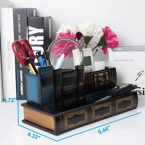 DreamsEden خمر حامل القلم مكتبة كتاب تصميم العلبة الخشبية حامل قلم رصاص الزخرفية حامل الفن الحرفية منظم مكتب للوازم المكتبية، والرفوف، كونترتوب، الجدول in Saudi Arabia