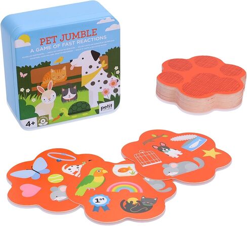 Petit Collage: Pet Jumble Card Game | The Fast Reaction Card Game | Comes in a Travel Tin | Easy to Play for Kids 4+ in Saudi Arabia