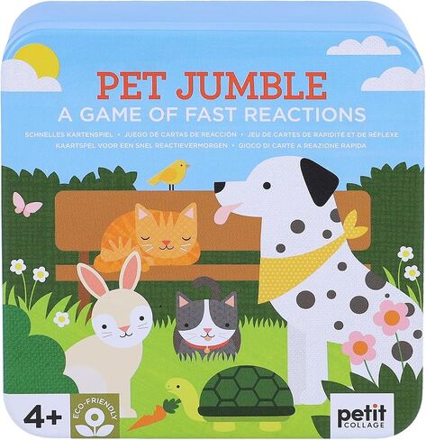 Petit Collage: Pet Jumble Card Game | The Fast Reaction Card Game | Comes in a Travel Tin | Easy to Play for Kids 4+ in Saudi Arabia