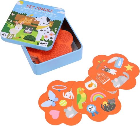 Petit Collage: Pet Jumble Card Game | The Fast Reaction Card Game | Comes in a Travel Tin | Easy to Play for Kids 4+ in Saudi Arabia