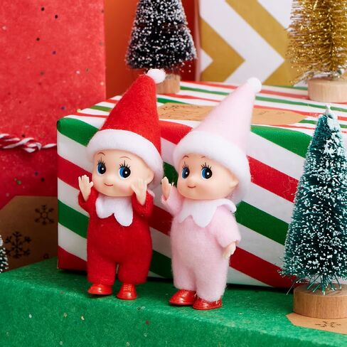 JOYIN قطعتان من دمية قزم عيد الميلاد القطيفة، دمية قزم صغيرة باللونين الأحمر والأخضر مع ملابس ونمط حزام، إكسسوارات عيد الميلاد من القطيفة الناعمة لديكورات عطلة عيد الميلاد، وحفلات تزيين عيد الميلاد. in Saudi Arabia