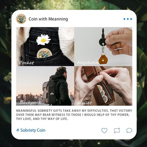 Pretty March Birth Flower Sobriety Coin - Daffodil 3 Birth Month Flower AA Coins - Recovery Addiction NA AA Chips and Medallions - 1-12 Months Narcotics Alcoholics Anonymous Gifts for Women Men in Kuwait