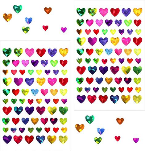 4140 Pcs Small Holographic Heart Stickers Glitter Mini Foil Behavior Reward Stickers DIY Decoration Sparkly Stickers for Behavior Reward Chart in Saudi Arabia