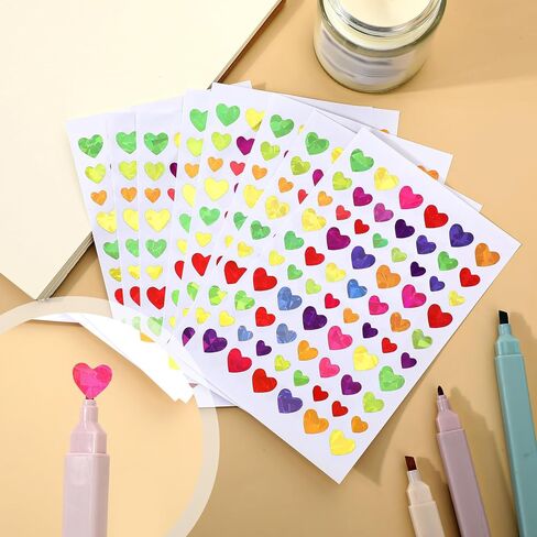 4140 Pcs Small Holographic Heart Stickers Glitter Mini Foil Behavior Reward Stickers DIY Decoration Sparkly Stickers for Behavior Reward Chart in Saudi Arabia