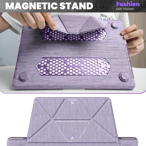 Tuiklol for MacBook Pro 14 inch Case 2024-2021 Model A3112 A3401 A3185 M4 Pro/Max A2918 A2992 M3 A2779 M2 A2442 M1 Pro/Max, Fabric Hard Shell Cover with Touch ID,Purple in Saudi Arabia