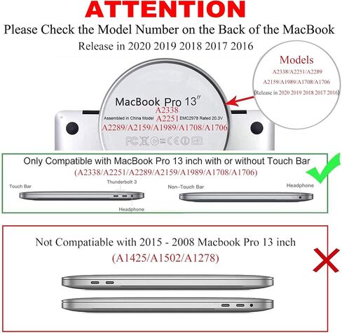 حافظة OZADE 5 في 1 متوافقة مع جهاز MacBook Pro 13 بوصة 2021-2016 A2338 M1 A2289 A2251 A2159 A1989 A1706 A1708، حافظة صلبة، خط واحد وعالم واحد_ in Saudi Arabia