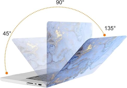 حافظة MOSISO متوافقة مع جهاز MacBook Pro 16 بوصة 2024 2023 2022 2021 M4 M3 M2 M1 A3403 A3186 A2991 A2780 A2485 Pro Max Chip، حافظة بلاستيكية واقية من الرخام بألوان مائية وغطاء لوحة مفاتيح، أزرق in Saudi Arabia