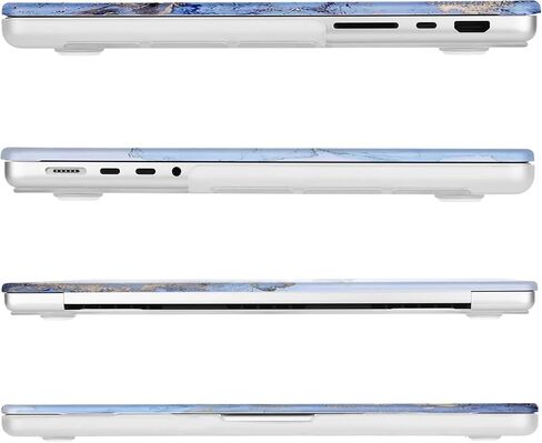 حافظة MOSISO متوافقة مع جهاز MacBook Pro 16 بوصة 2024 2023 2022 2021 M4 M3 M2 M1 A3403 A3186 A2991 A2780 A2485 Pro Max Chip، حافظة بلاستيكية واقية من الرخام بألوان مائية وغطاء لوحة مفاتيح، أزرق in Saudi Arabia
