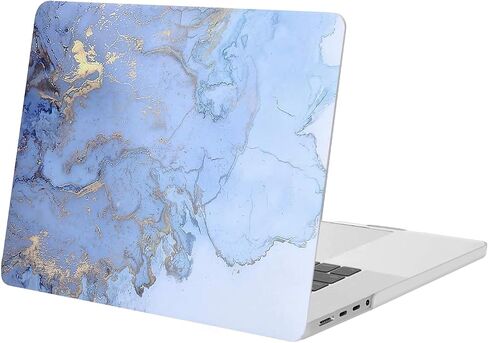 حافظة MOSISO متوافقة مع جهاز MacBook Pro 16 بوصة 2024 2023 2022 2021 M4 M3 M2 M1 A3403 A3186 A2991 A2780 A2485 Pro Max Chip، حافظة بلاستيكية واقية من الرخام بألوان مائية وغطاء لوحة مفاتيح، أزرق in Saudi Arabia