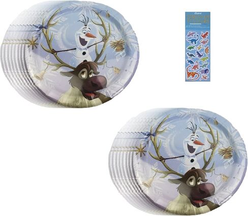 Unique Frozen Olaf Birthday Party Supplies Bundle includes Dessert Cake Paper Plates - 16 Count in Saudi Arabia
