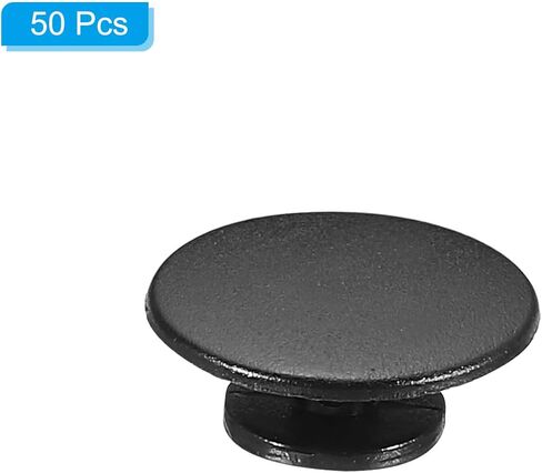 PATIKIL Plastic Button Charm, 50 Pack 12 x 8mm Dia Buckle Button Accessories Backs Wristband Shoe Charm Decoration for DIY Ornaments, Black in Saudi Arabia