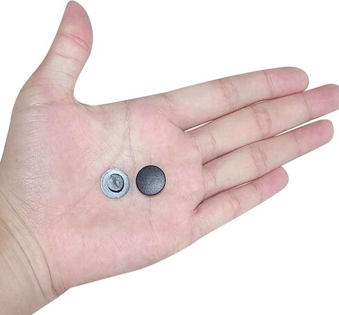 PATIKIL Plastic Button Charm, 50 Pack 12 x 8mm Dia Buckle Button Accessories Backs Wristband Shoe Charm Decoration for DIY Ornaments, Black in Saudi Arabia