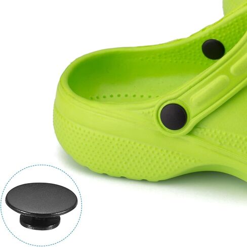 PATIKIL Plastic Button Charm, 50 Pack 12 x 8mm Dia Buckle Button Accessories Backs Wristband Shoe Charm Decoration for DIY Ornaments, Black in Saudi Arabia