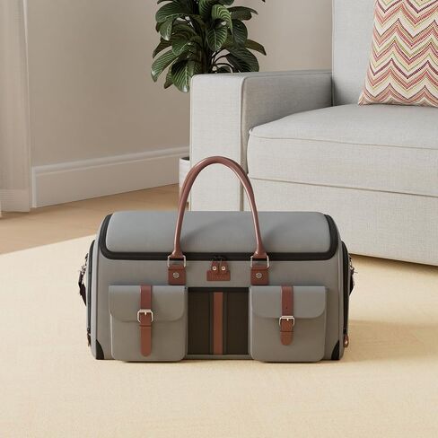 Garment Bag for Travel, Carry on Convertible Garment Duffle Bags for Men Women with Shoe Compartment - 2 in 1 Hanging Suitcase Suit Travel Bags in Kuwait