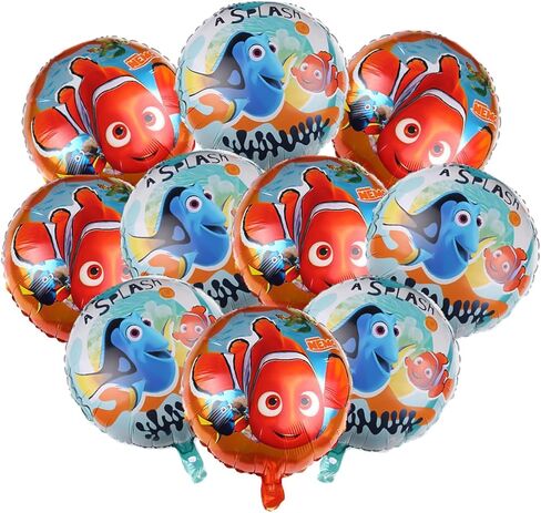 10 قطعة بالون العثور على نيمو مستلزمات الحفلات، كبير 18 بوصة من فيلم الألومنيوم بالون مستلزمات حفلات أعياد الميلاد in Kuwait