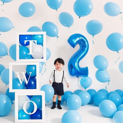 Blue Number 4 Balloon 40 Inch, Big Large Foil Helium Number Balloons, Jumbo Giant Mylar Number 4 Balloons for 4 Year Old Birthday Party Decorations Supplies Anniversary Celebration in Kuwait