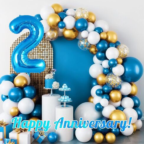 Blue Number 4 Balloon 40 Inch, Big Large Foil Helium Number Balloons, Jumbo Giant Mylar Number 4 Balloons for 4 Year Old Birthday Party Decorations Supplies Anniversary Celebration in Kuwait