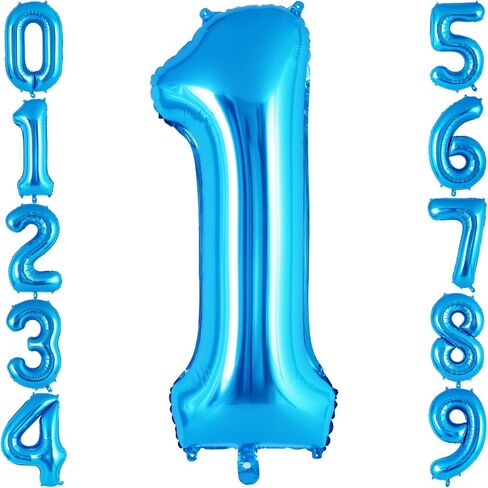 Blue Number 4 Balloon 40 Inch, Big Large Foil Helium Number Balloons, Jumbo Giant Mylar Number 4 Balloons for 4 Year Old Birthday Party Decorations Supplies Anniversary Celebration in Kuwait