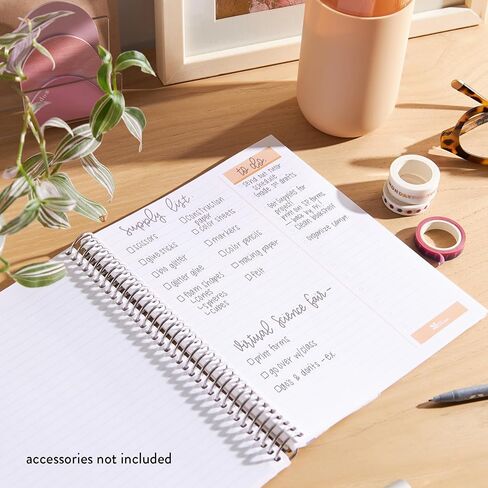 Erin Condren Designed 8.5x11 Hello Kitty Blushing Bouquet Spiral Notebook | Productivity, College Ruled Lines & Checklist for List-Making | 160 pages, 80 lb, Premium Paper in Saudi Arabia