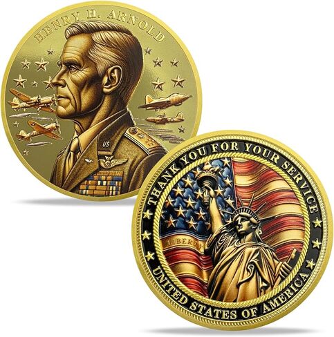 Military Challenge Coins - Thank You for Your Service Veteran Challenge Coin Military Appreciation Gifts for Veterans Army Navy USMC (George Catlett Marshall) in Kuwait
