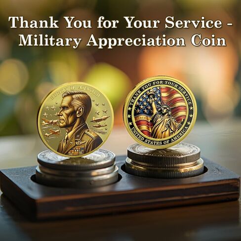 Military Challenge Coins - Thank You for Your Service Veteran Challenge Coin Military Appreciation Gifts for Veterans Army Navy USMC (George Catlett Marshall) in Kuwait