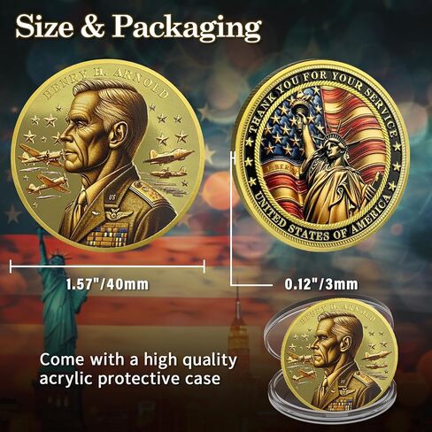 Military Challenge Coins - Thank You for Your Service Veteran Challenge Coin Military Appreciation Gifts for Veterans Army Navy USMC (George Catlett Marshall) in Kuwait