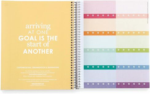 Erin Condren 8.5" X 11" Spiral Bound Dot Grid Notebook - Abstract Circles, 160 Dot Grid Page Note Taking & Writing Notebook, 80 Lb, Thick Paper, Stickers Included in Saudi Arabia