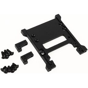 Metal Front Chassis Brace & Servo Winch Mount for 1/10 RC Crawler Car Axial SCX10 Pro Axle Aluminum Alloy Upgrade Parts (Silver)