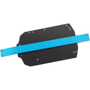 CNC Metal Carbon Fiber Chassis Guard Plate for MJX 14209 14210 RC High Speed Remote Control Car Upgrade Parts (Red)