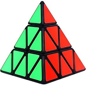 Pyramid Speed Cube Brain Teasers 3X3X3 Speed Cube Triangle Puzzle Magic Cube Brain Teaser Puzzle Toy Black 3X3