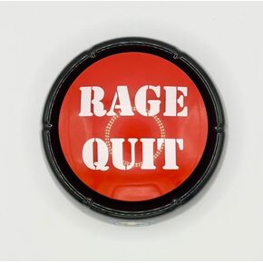 Quit Button - Gamer Gag Gift - Rage Quit Recordable Button – Customizable 30-Second Sound, Funny Gag Gift for Gamers & Friends – Perfect for Pranks and Personalized Messages - Crybaby Gag Gift