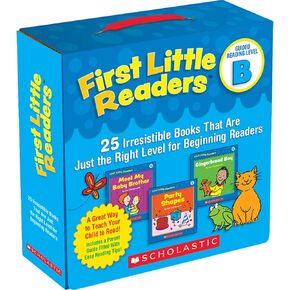 Scholastic First Little Readers Book Parent Pack, Guided Reading Level B, Set of 25 Books, Medium