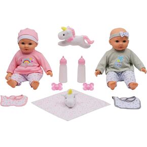 DREAM COLLECTION 14" Twins Baby Doll Set