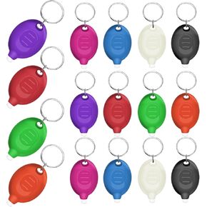 Mini LED Keychain Flashlight, Ultra Bright Tiny Flashlight, Small Keychain Flashlight White Light, Micro Pocket Key Ring LED Flashlight for Emergency Lighting - Multicolor Shell (8PCS)