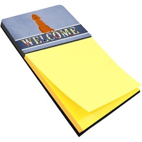 Carolines Treasures Irish Setter Welcome Sticky Note Holder Large multicolor