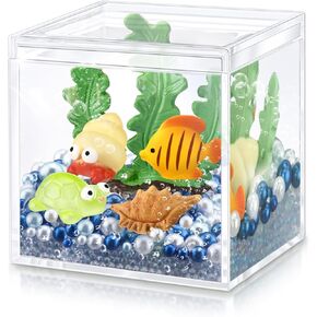 Under The Sea DIY Tank Mini Turtle Figures Fish Figures Under The Sea Gift Set Ocean Animal Charms Summer Crafts