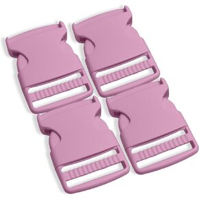 4 Pcs Plastic Side Release Buckles Light Pink 1.5 inch Buckles for Straps 38mm Perfect for Paracord Bracelets Craft Accessories Backpack Straps and Pet Collars Strap Webbing Backpack Accessories