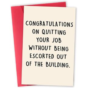 Naughty Leaving Card for Him Her, Happy Farewell Card for Him Her, Humor Going Away Gifts for Coworker Colleagues, Unique Leaving Gift Ideas for Work Bestie，New Job Card