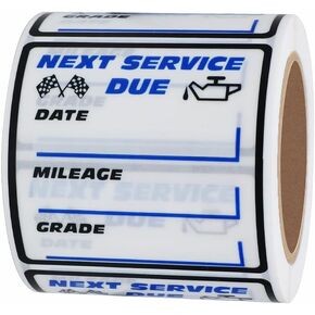 250pcs Oil Change Stickers 2x2 inch Clear Next Service Due Reminder Adhesive Labels for Vehicles Windshield Car Maintenance - Mysuevin