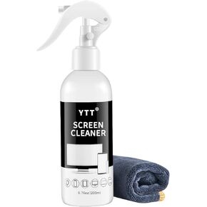 Screen Cleaner Spray Kit (2X) - TV Screen Cleaner Spray and Microfiber Cleaning Cloth, Computer Screen Cleaner for LCD LED OLED TV, Car, Smartphone, iPad, Laptop, iPhone, MacBook (2 Pack)