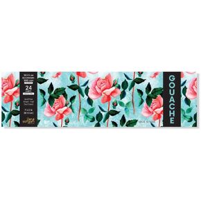 Zen Sangam Artists’ - Bookmark Gouache Glued Sketch Paper Pad - 300 GSM - Cold Pressed - (24 Sheets) - Rough Grain Surface - Size (18x5cm) - Gouache Book