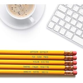 Fresh Prints of CT Word Nerd - Inspirational Pencils Engraved With Funny And Motivational Sayings For School And The Office