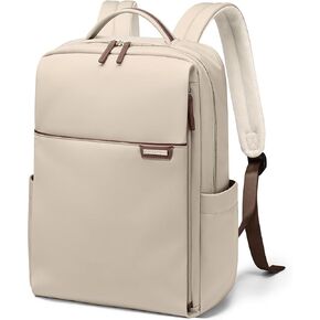 Laptop Backpack for Women, Work Business Traval Computer Backpacks with Laptop Compartment Waterproof Casual Daypack for Travel College,16Inch,Apricot