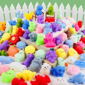 130Pcs Mochi Squishy Toys, Mini Kawaii Squishies Stress Relief Fidget Toys Bulk for Kids Party Favors, Birthday Gifts, Easter Egg Fillers, Valentines Goodie Bags ,Christmas Stocking Stuffers