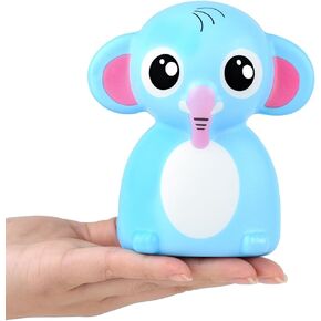 Anboor 4.5'' Squishies Elephant Toy Slow Rise Squishies Animal Squish Toy Stress Relief Squeeze Toys for Kids Adults Party Favor Xmas