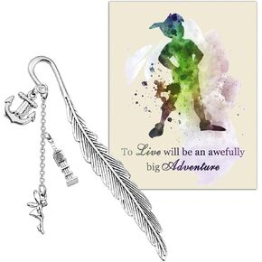 MAOFAED Fairy Bookmark for Reader Book Lover Gift Tinker Gift Literary Gift Bookish Bookworm Book Nerd Gift (Big Adventure Bookmark)