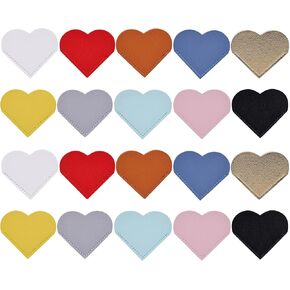 20 Pcs Leather Heart Bookmark, BetterJonny Corner Page Book Marks for Women, Kids, Book Accessories for Reading Lover Cute Handmade Book Reading Gift for Book Lovers