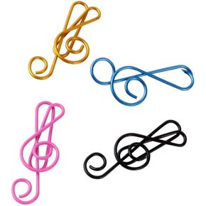Paper Clips,Hdtyyln 20Pcs Metal Creative Musical Notes Style Cute Paper Clips Assorted Metal Paper Clips Musical Notes Clips Music Office Accessories for Desk Bookmark Office School Notebook Colors